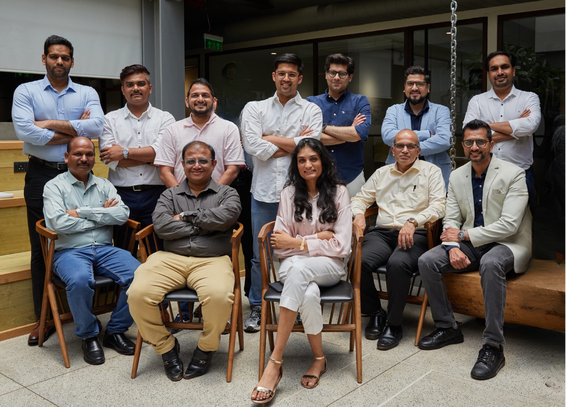 The Imaginarium team gathered in the office courtyard